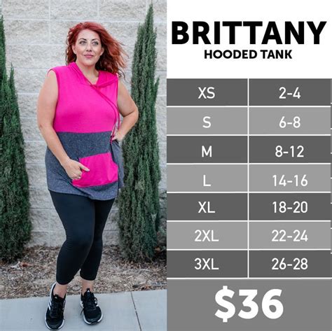 Lularoe Brittany Size Chart