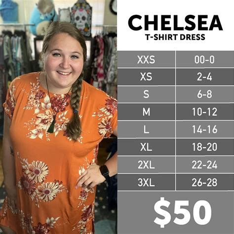 Lularoe Chelsea Size Chart