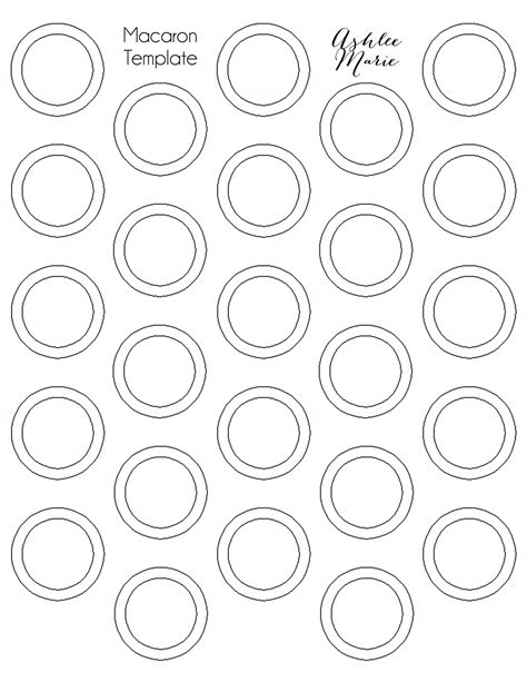 Macaron Template Print