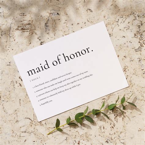 Maid Of Honor Proposal Template