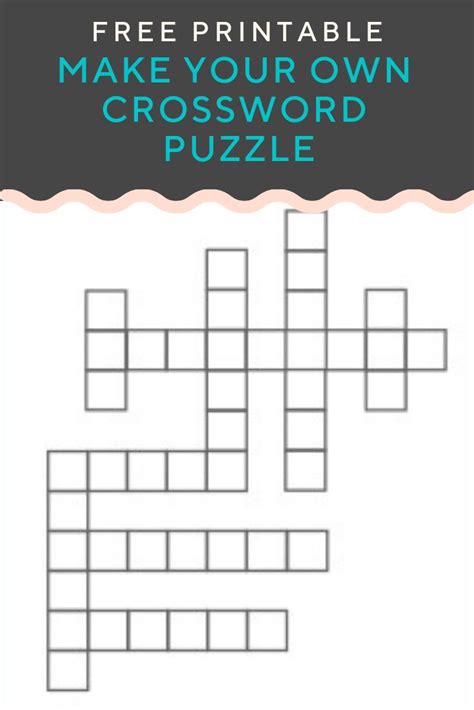 Make A Crossword Puzzle Free Printable