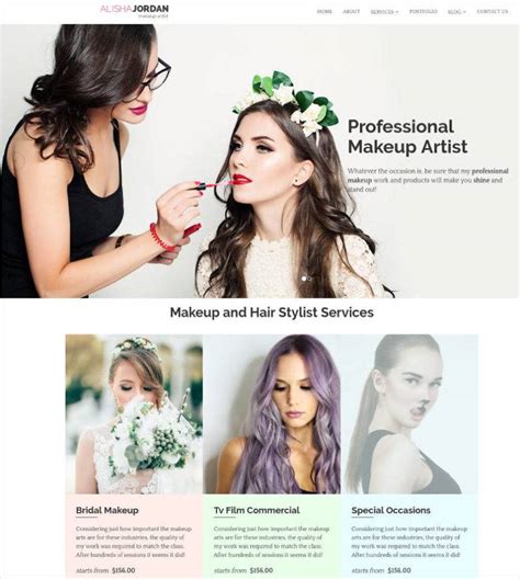 Makeup Artist Website Template