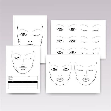 Makeup Face Template
