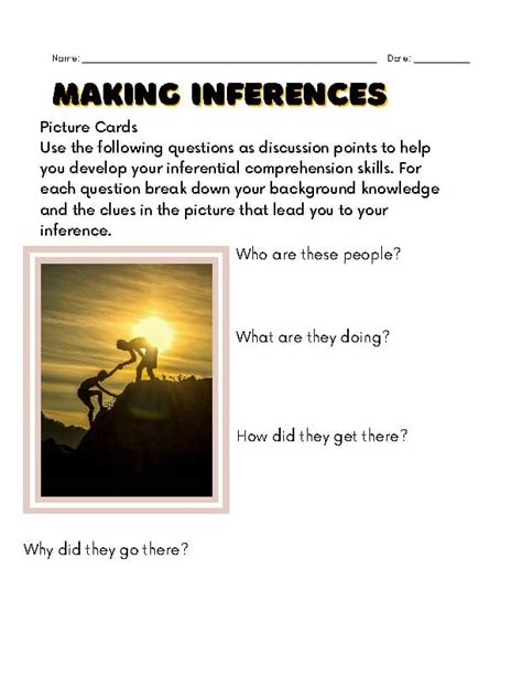 Making Inferences Printables