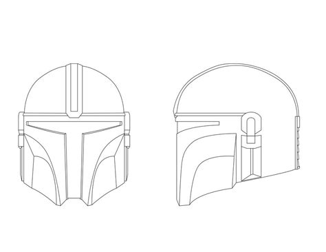 Mandalorian Helmet Template