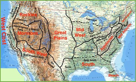 Map Of Mountain West Us With Cities Printable