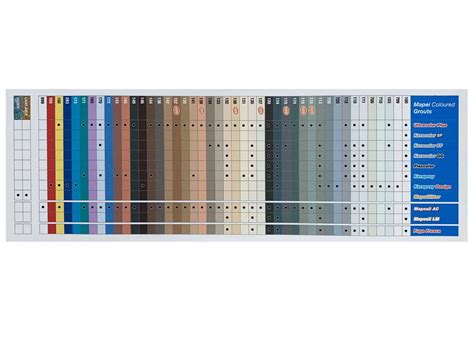 Mapei Grout Colour Chart