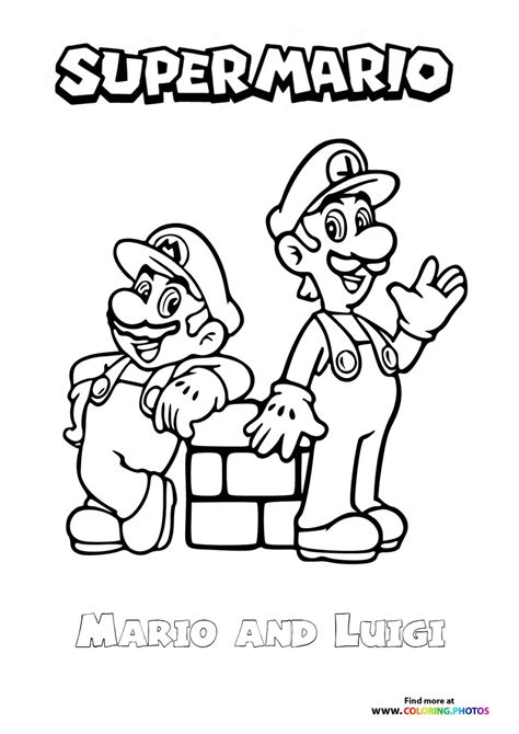 Mario Luigi Printable Coloring Pages