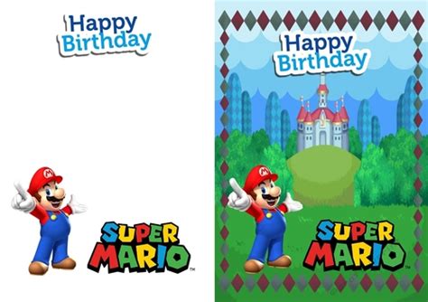 Mario Printable Birthday Card