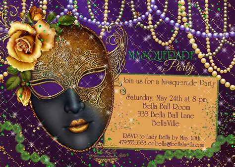 Masquerade Party Invitations Templates