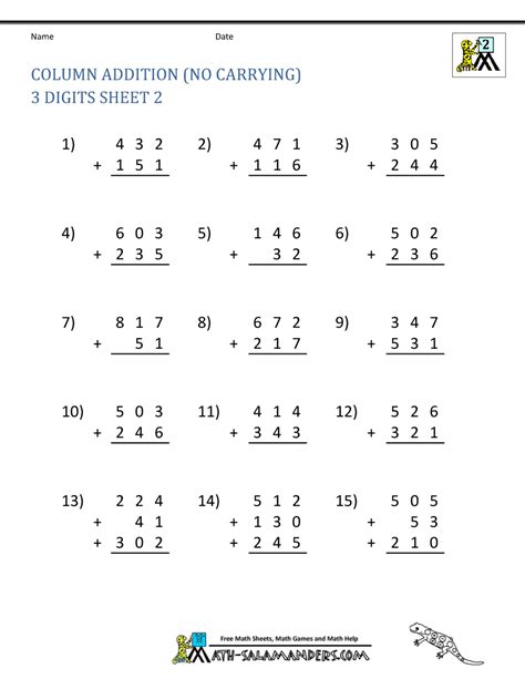 Math For 2nd Graders Worksheets Printable