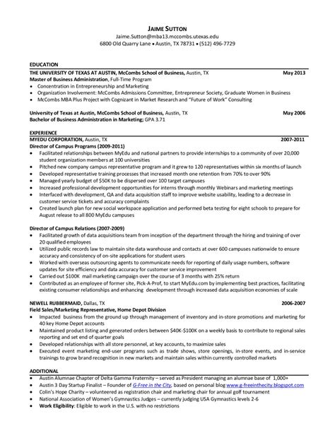 Mccombs Resume Template Google Docs