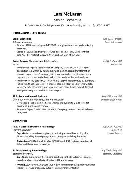 Mckinsey Cv Template