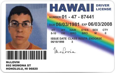 Mclovin Printable Id