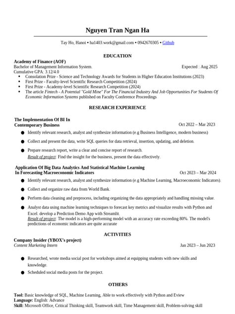 Mcs Resume Template