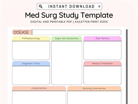 Med Surg Study Template