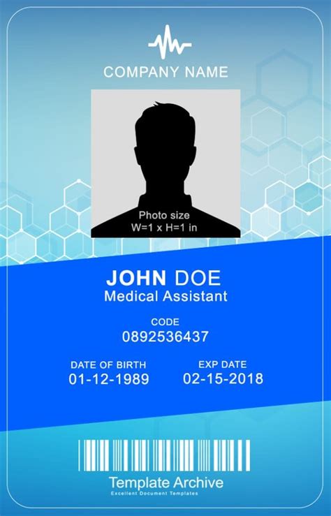 Medical Id Badge Template