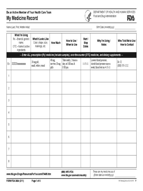 Medical Log Template