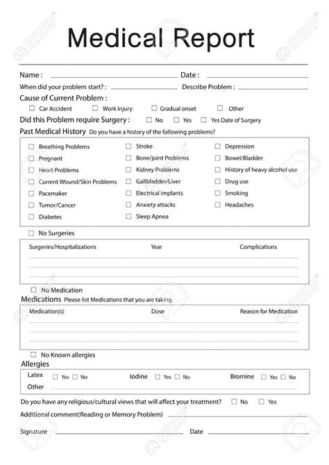 Medical Report Templates