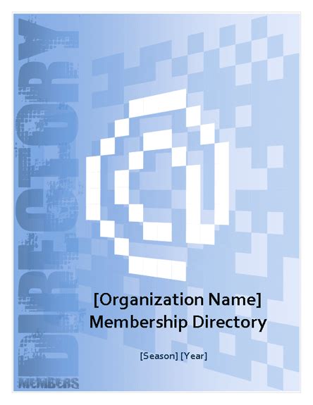 Membership Directory Template For Word