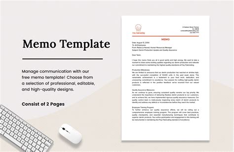 Memo Template Word - Free Download