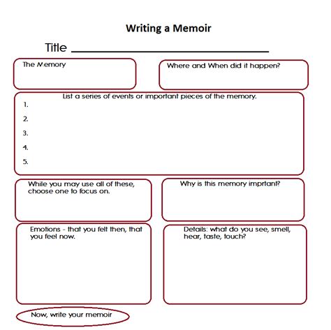 Memoir Outline Template
