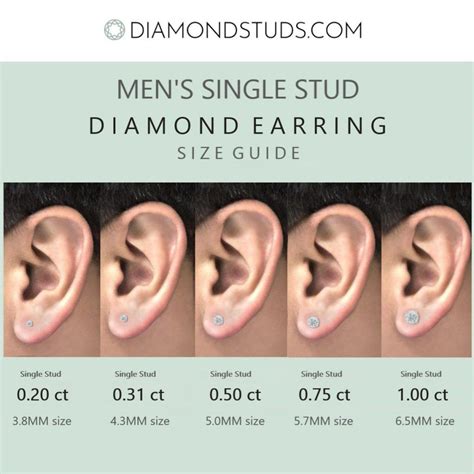 Men's Earrings Size Chart