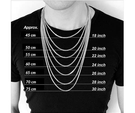 Men's Necklace Size Chart