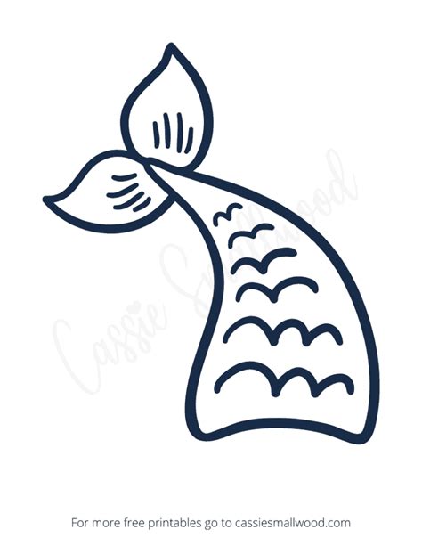 Mermaid Tail Printable Template