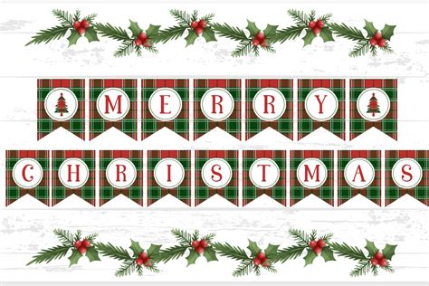 Merry Christmas Banner Free Printable