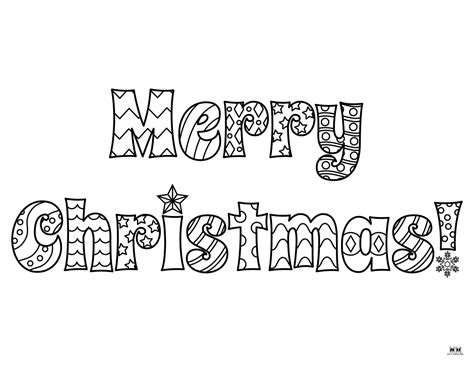 Merry Christmas Coloring Page Printable