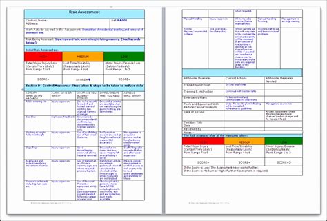 Method Statement Risk Assessment Template