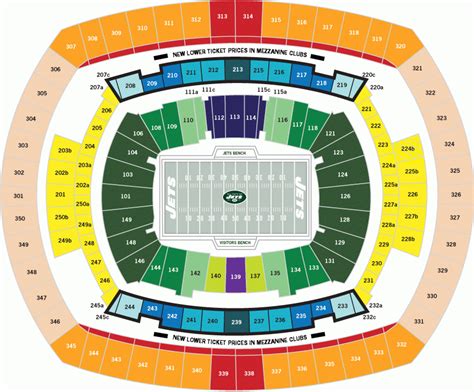Metlife Seating Chart With Seat Numbers