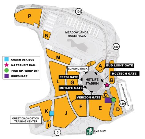 Metlife Stadium Parking Chart