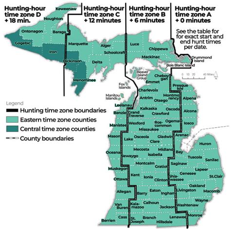 Michigan Hunting Hours Chart