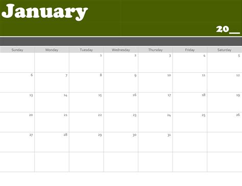 Microsoft Word Calendar Templates