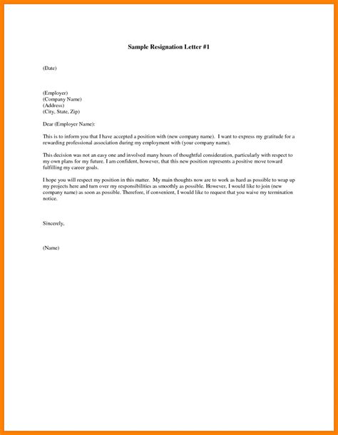 Microsoft Word Resignation Letter Template