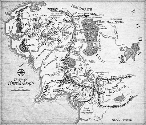 Middle Earth Map Printable