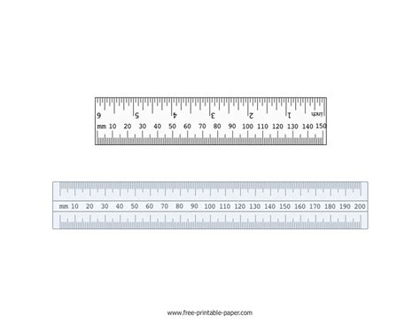 Millimeter Ruler Actual Size Printable