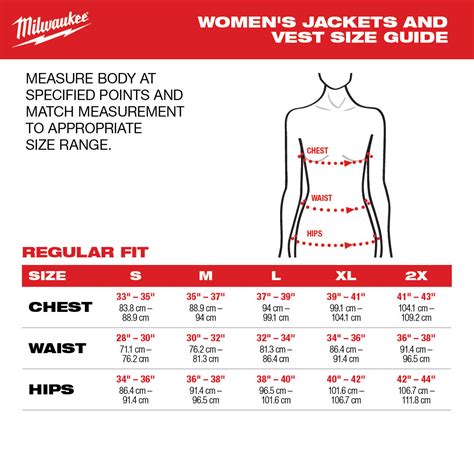 Milwaukee Heated Vest Size Chart