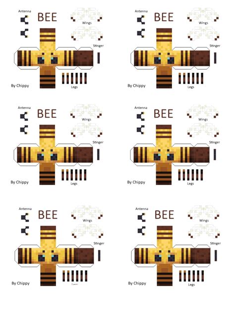 Minecraft Bee Printable