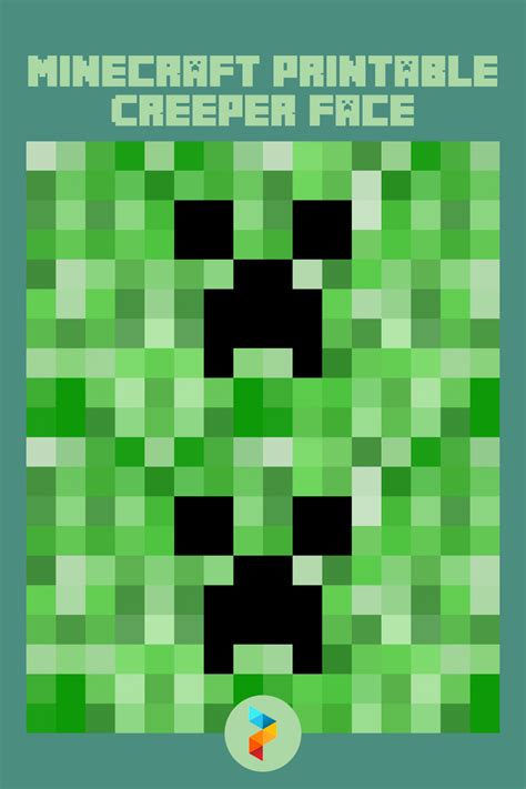 Minecraft Creeper Face Printable