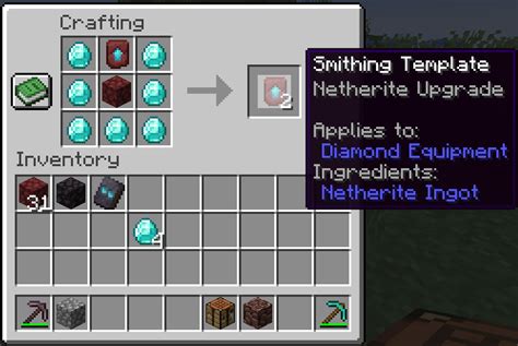 Minecraft Netherite Upgrade Smithing Template