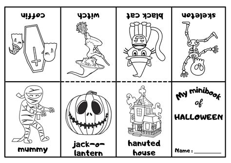 Mini Halloween Coloring Book Printable