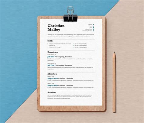Minimalist Cv Templates