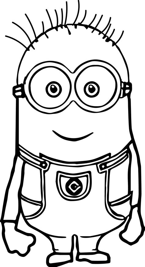 Minion Coloring Template