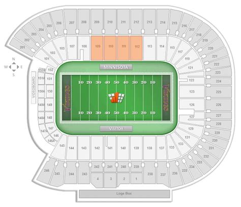 Minnesota Tcf Stadium Seating Chart