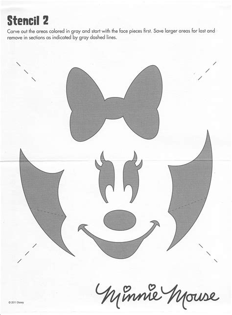Minnie Mouse Pumpkin Carving Template