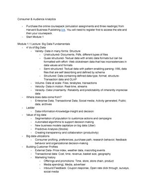 Mmc 3420 Consumer And Audience Analytics Course Catalog