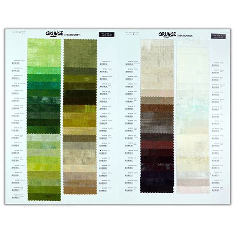 Moda Grunge Colors Chart